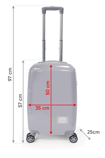 Coral High Renkli Desenli PC 3'lü Valiz Seti 16805 - 9