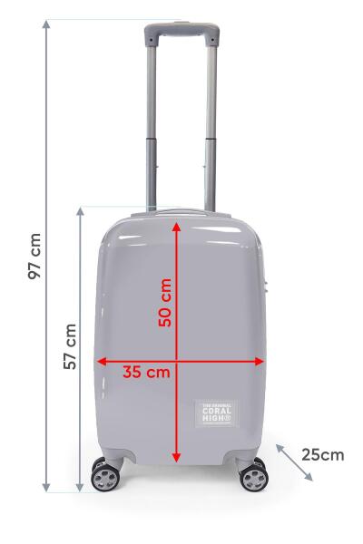 Coral High Renkli Desenli PC 3'lü Valiz Seti 16820 - 9