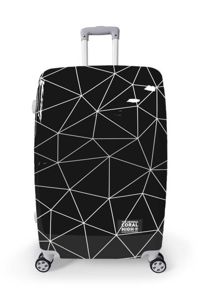 Coral High Renkli Desenli PC Büyük Boy Valiz (70cm) 16808 - 1