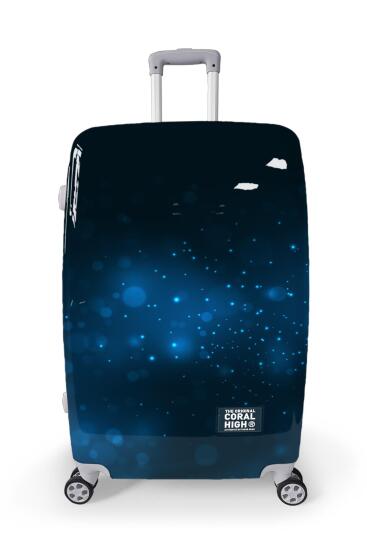Coral High Renkli Desenli PC Büyük Boy Valiz (70cm) 16828 