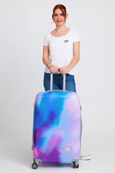 Coral High Renkli Desenli PC Büyük Boy Valiz (70cm) 16838 - 2