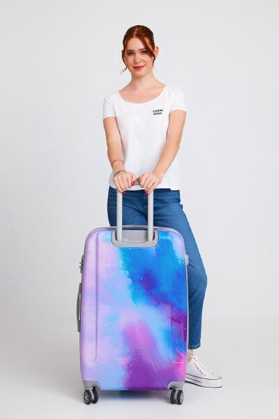 Coral High Renkli Desenli PC Büyük Boy Valiz (70cm) 16838 - 6