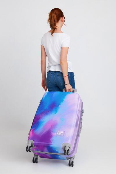 Coral High Renkli Desenli PC Büyük Boy Valiz (70cm) 16838 - 8