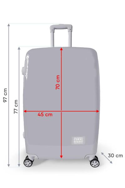 Coral High Renkli Desenli PC Büyük Boy Valiz (70cm) 16838 - 10