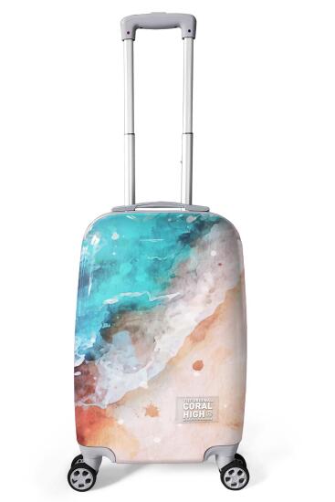 Coral High Renkli Desenli PC Kabin Boy Valiz (50cm) 16811 - Coral High
