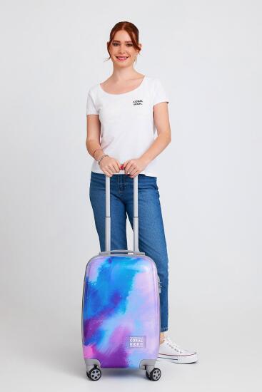 Coral High Renkli Desenli PC Kabin Boy Valiz (50cm) 16836 - 2