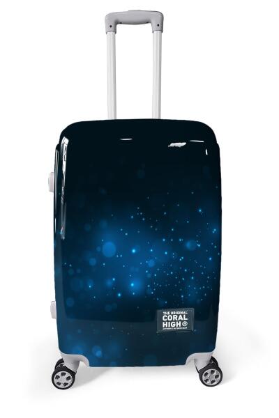 Coral High Renkli Desenli PC Orta Boy Valiz (60cm) 16827 - 1