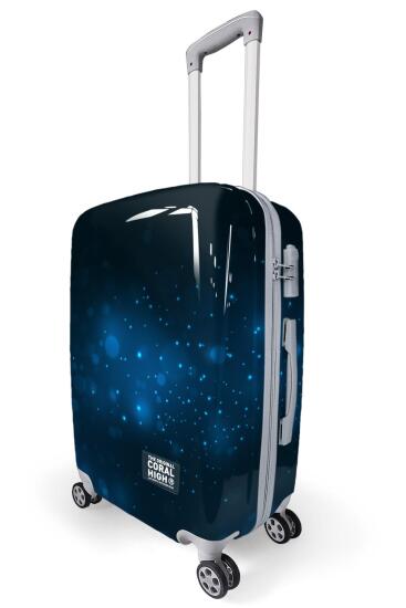 Coral High Renkli Desenli PC Orta Boy Valiz (60cm) 16827 - 4
