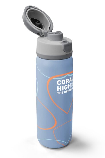 Coral High Renkli Desenli Pipetli ve Direkt İçim Çelik Termos 800 ml 38570 - 3