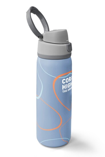 Coral High Renkli Desenli Pipetli ve Direkt İçim Çelik Termos 800 ml 38570 - 2