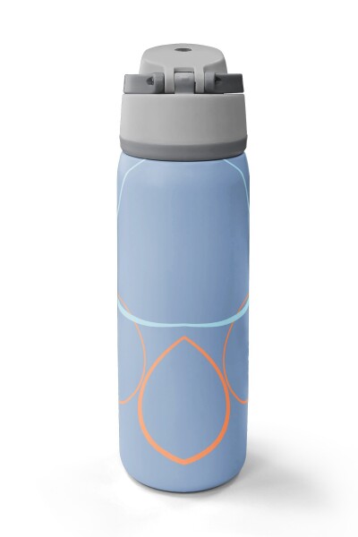 Coral High Renkli Desenli Pipetli ve Direkt İçim Çelik Termos 800 ml 38570 - 6