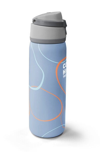 Coral High Renkli Desenli Pipetli ve Direkt İçim Çelik Termos 800 ml 38570 - 4