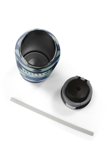 Coral High Renkli Desenli Pipetli ve Direkt İçim Çelik Termos 800 ml 38575 - 8