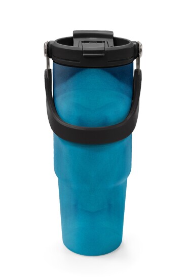 Coral High Renkli Desenli Pipetli ve Direkt İçim Çelik Termos 900 ml 38736 - 7