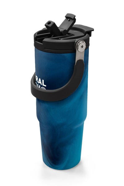 Coral High Renkli Desenli Pipetli ve Direkt İçim Çelik Termos 900 ml 38736 - 2