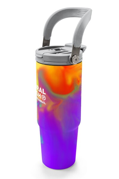 Coral High Renkli Desenli Pipetli ve Direkt İçim Çelik Termos 900 ml 38738 - 4