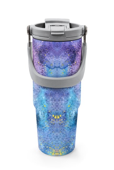 Coral High Renkli Desenli Pipetli ve Direkt İçim Çelik Termos 900 ml 38740 - 7