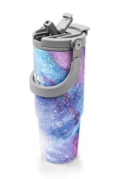 Coral High Renkli Desenli Pipetli ve Direkt İçim Çelik Termos 900 ml 38740 - 2