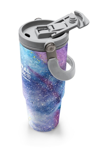 Coral High Renkli Desenli Pipetli ve Direkt İçim Çelik Termos 900 ml 38740 - 3