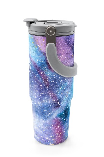 Coral High Renkli Desenli Pipetli ve Direkt İçim Çelik Termos 900 ml 38740 - 5