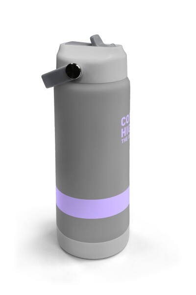 Coral High Renkli Gümüş Desenli Katlanır Ağızlıklı Çelik Termos 650 m 38367 - 3