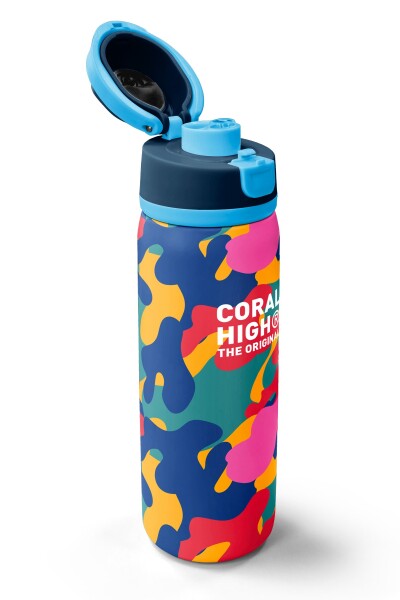 Coral High Renkli Kamuflaj Desenli Pipetli ve Direkt İçim Çelik Termos 800 ml 38510 - 3