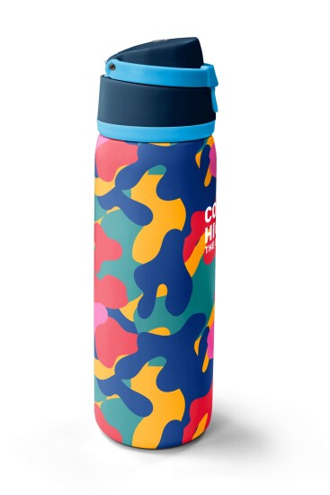 Coral High Renkli Kamuflaj Desenli Pipetli ve Direkt İçim Çelik Termos 800 ml 38510 - 4