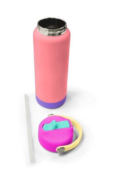 Coral High Renkli Katlanır Ağızlıklı Çelik Termos 650 ml 38348 - 5