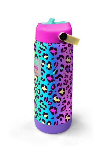Coral High Renkli Leopar Desenli Katlanır Ağızlıklı Çelik Termos 650 ml 38380 - 4