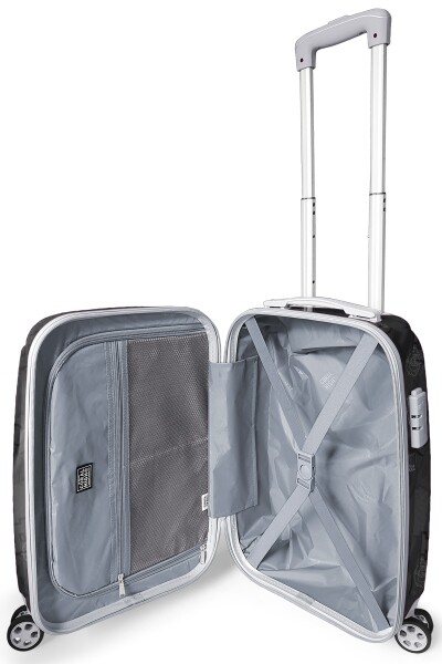 Coral High Renkli Love Desenli Kabin Boy Valiz (50cm) 16558 - 2