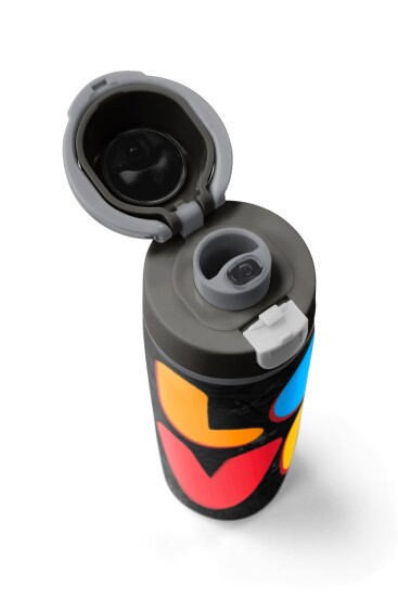Coral High Renkli Love Desenli Pipetli ve Direkt İçim Çelik Termos 800 ml 38508 - 7
