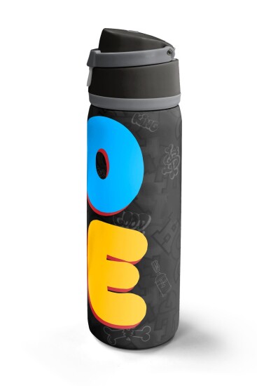 Coral High Renkli Love Desenli Pipetli ve Direkt İçim Çelik Termos 800 ml 38508 - 5