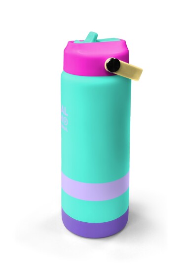 Coral High Renkli Su Yeşili Desenli Katlanır Ağızlıklı Çelik Termos 650 ml 38364 - 4