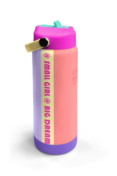 Coral High Renkli Yavruağzı Desenli Katlanır Ağızlıklı Çelik Termos 650 ml 38362 - 3