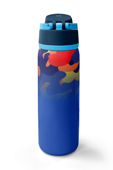 Coral High Saks Kamuflaj Desenli Pipetli ve Direkt İçim Çelik Termos 800 ml 38517 - 6