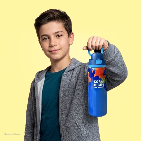 Coral High Saks Kamuflaj Desenli Pipetli ve Direkt İçim Çelik Termos 800 ml 38517 - 4