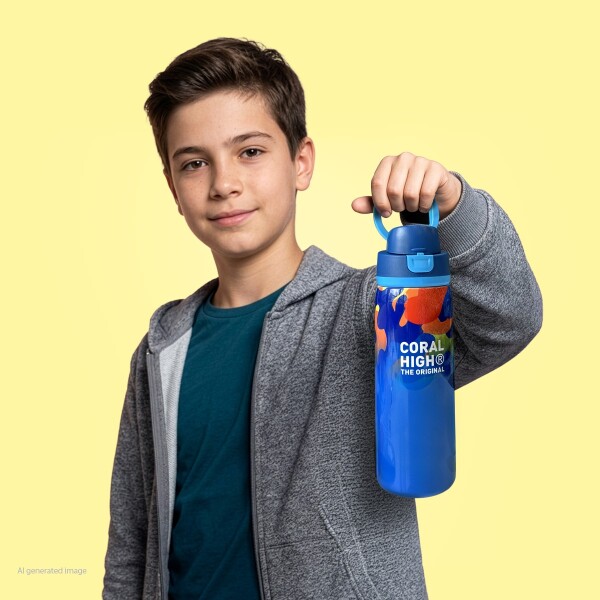Coral High Saks Kamuflaj Desenli Pipetli ve Direkt İçim Çelik Termos 800 ml 38517 - 4