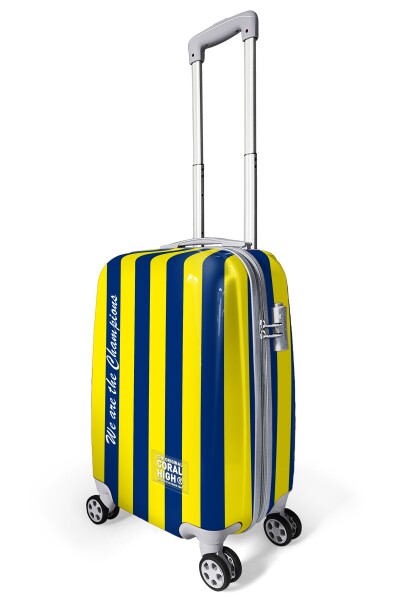 Coral High Sarı Lacivert Çubuklu Kabin Boy Valiz (50cm) 16562 - 3
