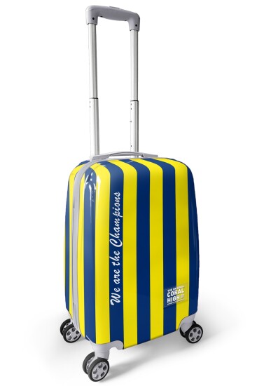 Coral High Sarı Lacivert Çubuklu Kabin Boy Valiz (50cm) 16562 - 6