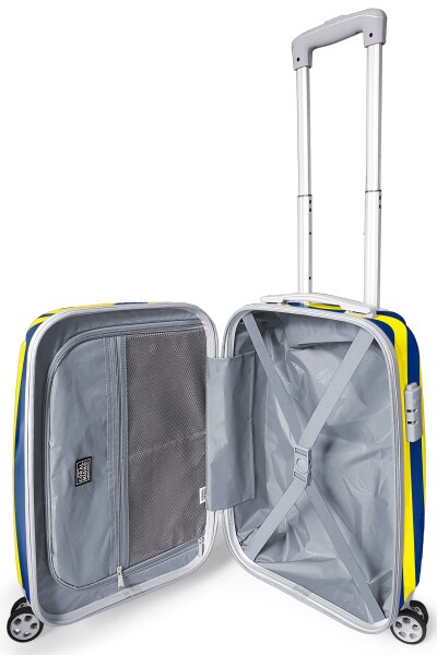 Coral High Sarı Lacivert Çubuklu Kabin Boy Valiz (50cm) 16562 - 2