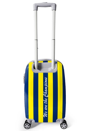 Coral High Sarı Lacivert Çubuklu Kabin Boy Valiz (50cm) 16562 - 4