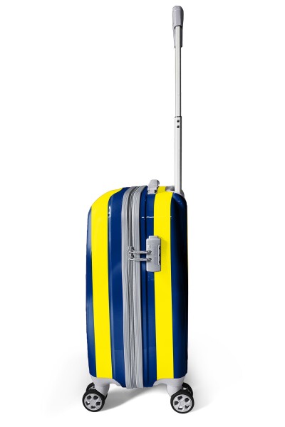 Coral High Sarı Lacivert Çubuklu Kabin Boy Valiz (50cm) 16562 - 5