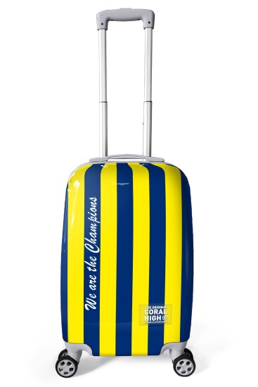 Coral High Sarı Lacivert Çubuklu Kabin Boy Valiz (50cm) 16562 - Coral High