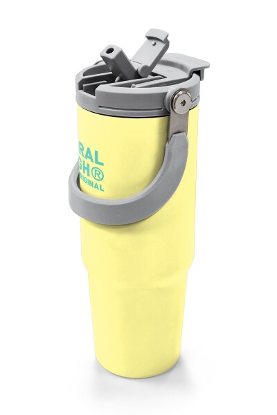 Coral High Sarı Pipetli ve Direkt İçim Çelik Termos 900 ml 38752 - 2