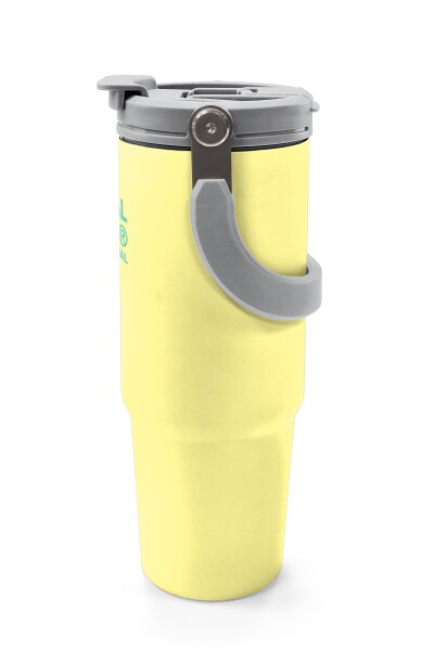 Coral High Sarı Pipetli ve Direkt İçim Çelik Termos 900 ml 38752 - 5