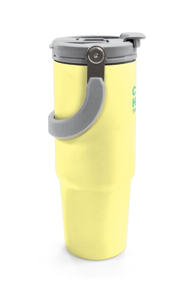 Coral High Sarı Pipetli ve Direkt İçim Çelik Termos 900 ml 38752 - 6