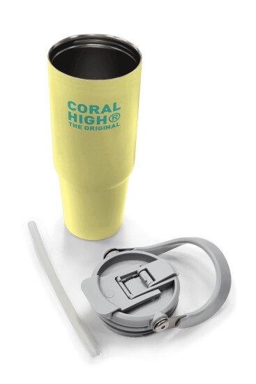 Coral High Sarı Pipetli ve Direkt İçim Çelik Termos 900 ml 38752 - 8