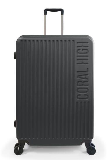 Coral High ABS Koyu Gri Büyük Boy Valiz 16443 