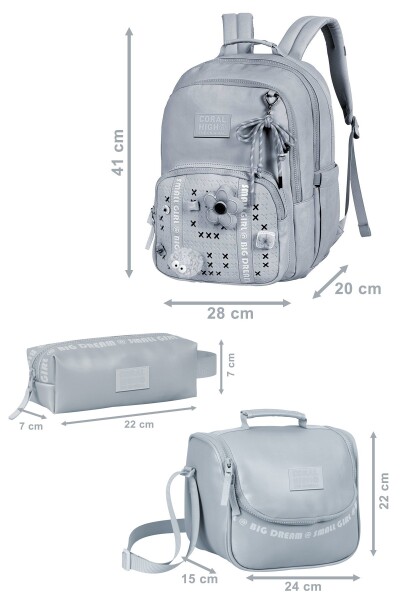Coral High Su Yeşili 3'lü Okul Çanta Seti SET0124406 - 5