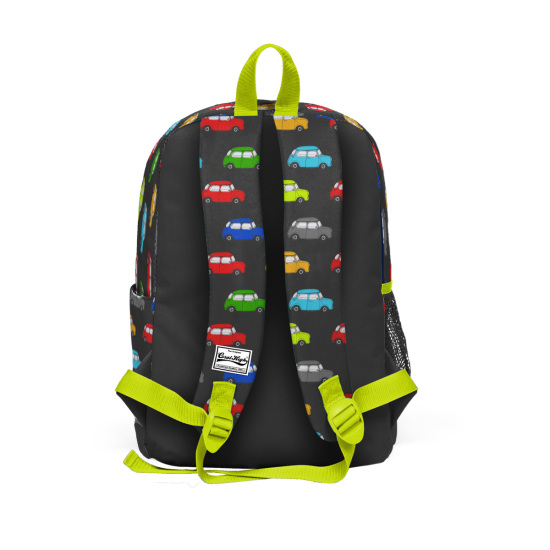 Coral High Kids Gri Araba Desenli Dört Bölmeli USB'li Okul Sırt Çantası 23292 - 4